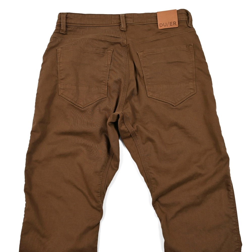 DU/ER No Sweat N2X Relaxed Taper Pants Stretch 32x32 (32x31) Mens Brown Chino - Picture 8 of 11